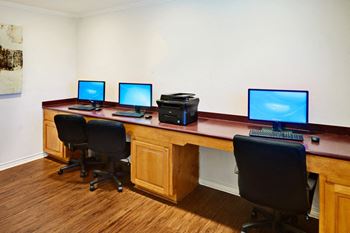 Fully Equipped Business Center at Juniper Springs A Concierge Community, Austin, TX